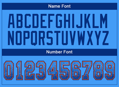 Custom Powder Blue Royal-Orange Drift Fashion Football Jersey