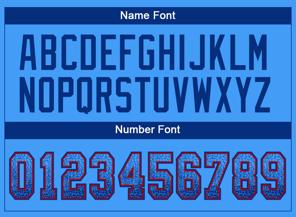 Custom Powder Blue Royal-Red Drift Fashion Football Jersey