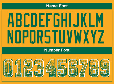 Custom Gold Kelly Green-White Drift Fashion Football Jersey