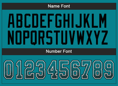 Custom Teal Black-White Drift Fashion Football Jersey