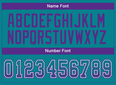 Custom Teal Purple-White Drift Fashion Football Jersey