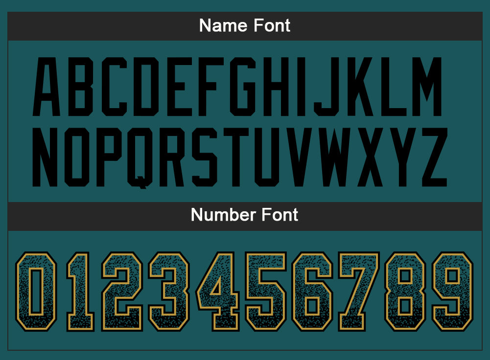 Custom Midnight Green Black-Old Gold Drift Fashion Football Jersey