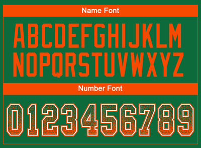 Custom Kelly Green Orange-White Drift Fashion Football Jersey