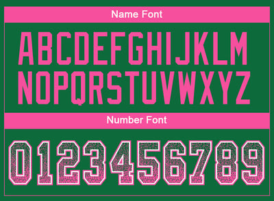 Custom Kelly Green Pink-White Drift Fashion Football Jersey