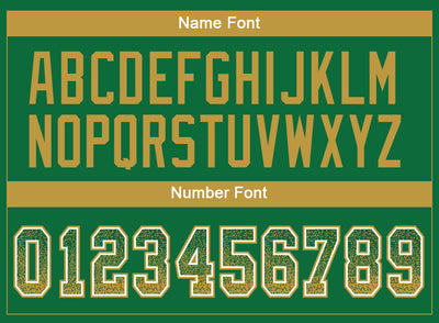 Custom Kelly Green Old Gold-White Drift Fashion Football Jersey