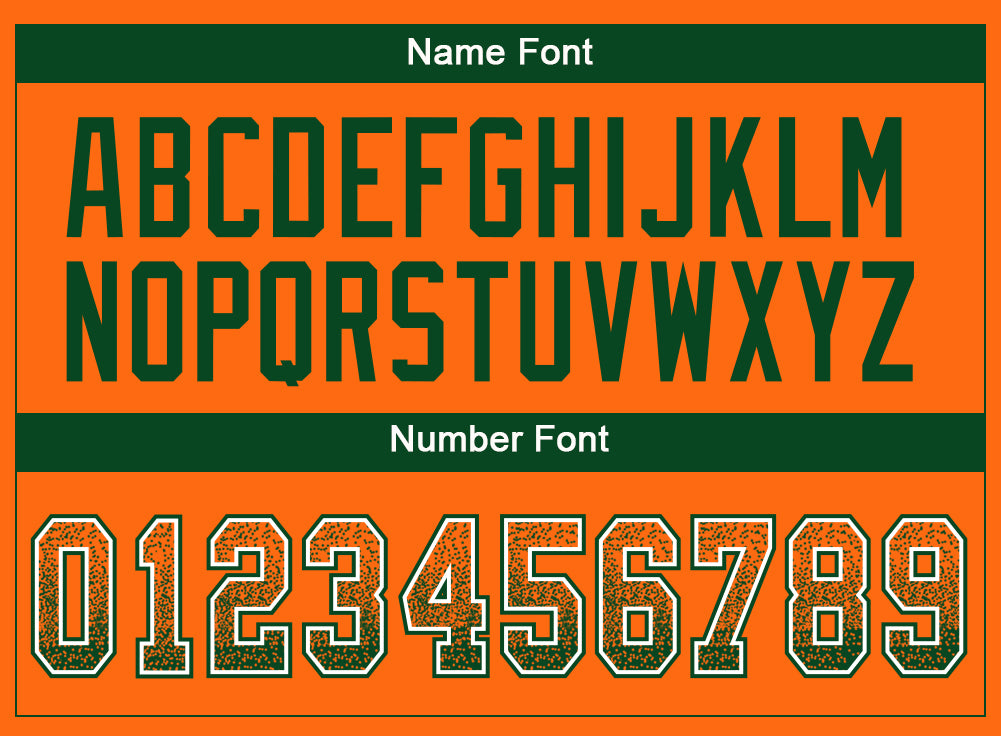 Custom Orange Green-White Drift Fashion Football Jersey