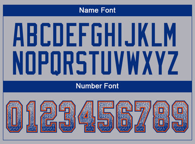 Custom Gray Royal-Orange Drift Fashion Football Jersey