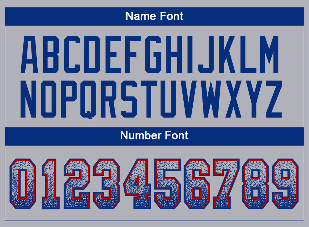 Custom Gray Royal-Red Drift Fashion Football Jersey