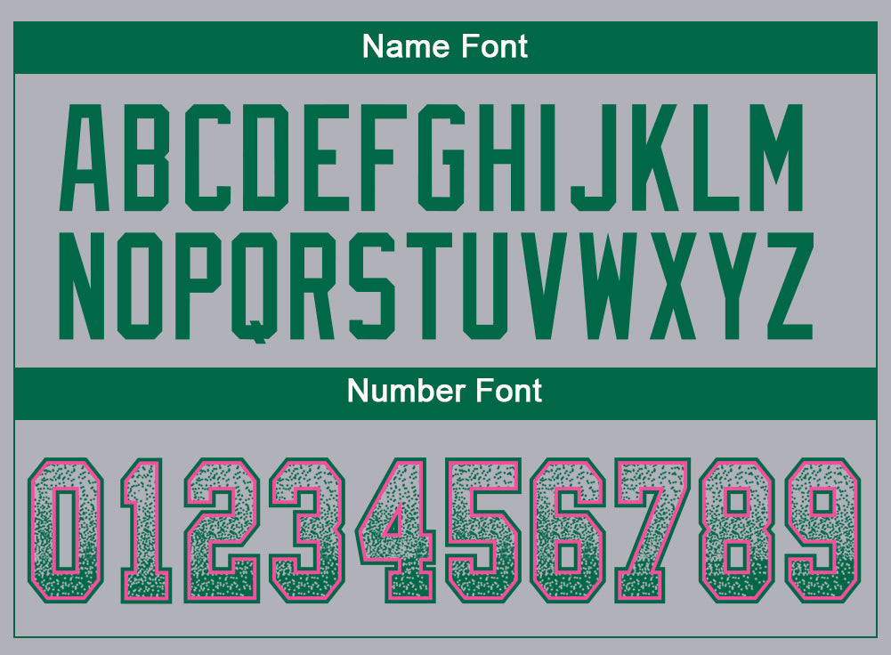 Custom Gray Kelly Green-Pink Drift Fashion Football Jersey