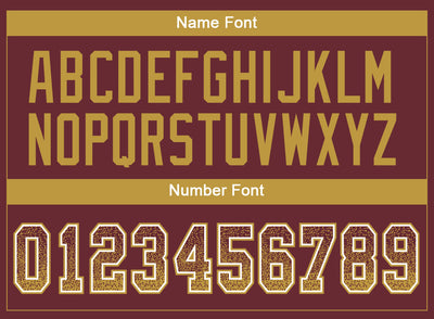 Custom Burgundy Old Gold-White Drift Fashion Football Jersey
