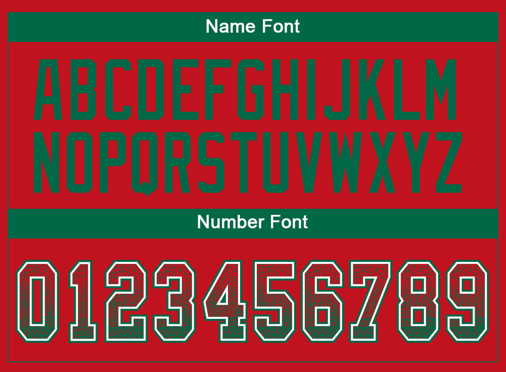 Custom Red Kelly Green-White Drift Fashion Football Jersey