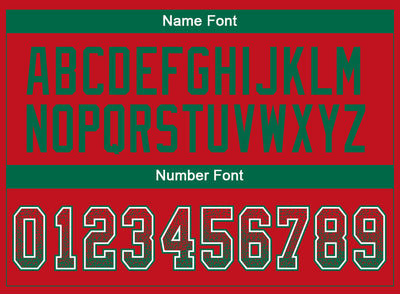 Custom Red Kelly Green-White Drift Fashion Football Jersey