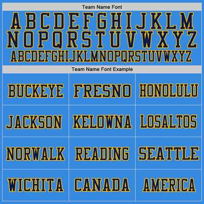 Custom Powder Blue Navy-Gold Mesh Authentic Throwback Football Jersey