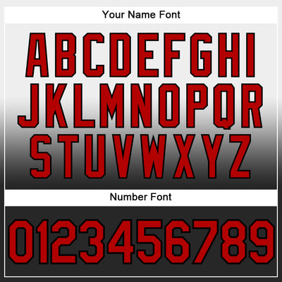 Custom Stitched White Red-Black Fade Fashion Sports Pullover Sweatshirt Hoodie