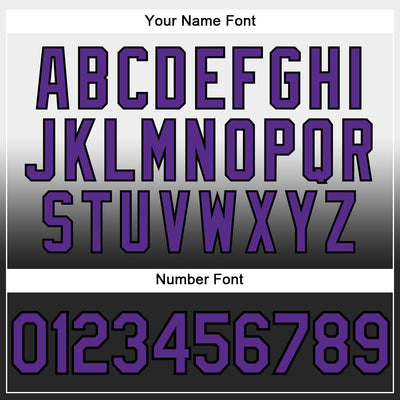 Custom Stitched White Purple-Black Fade Fashion Sports Pullover Sweatshirt Hoodie