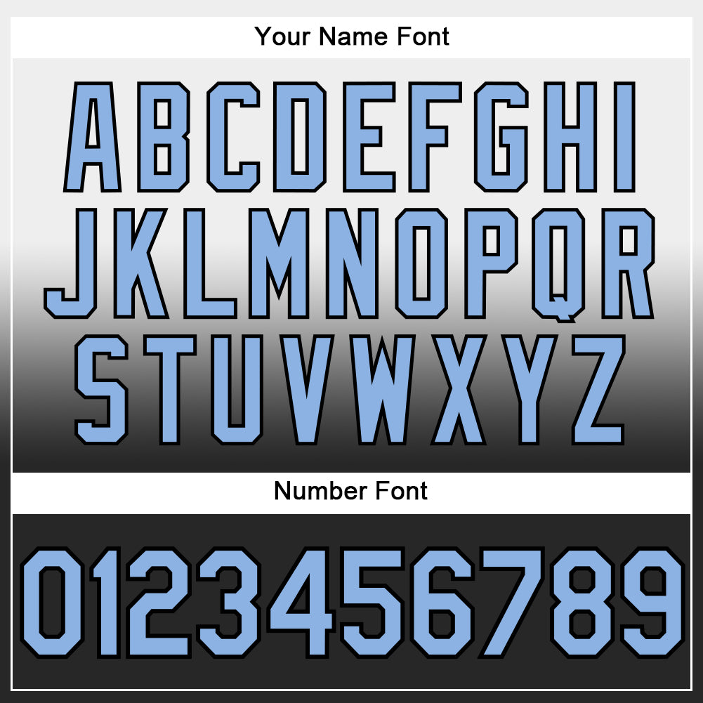 Custom Stitched White Light Blue-Black Fade Fashion Sports Pullover Sweatshirt Hoodie