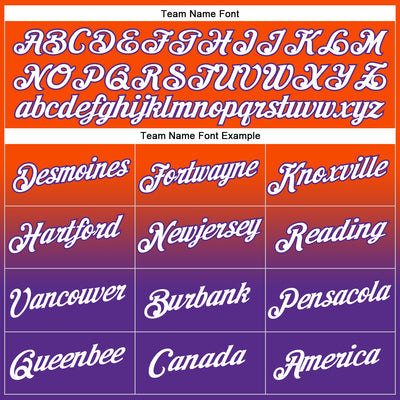 Custom Stitched Orange White-Purple Fade Fashion Sports Pullover Sweatshirt Hoodie