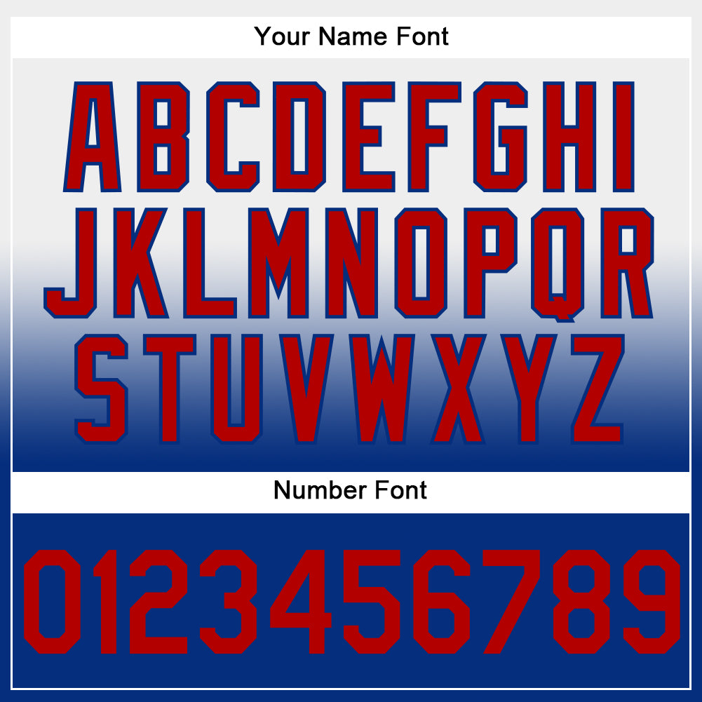 Custom Stitched White Red-Royal Fade Fashion Sports Pullover Sweatshirt Hoodie