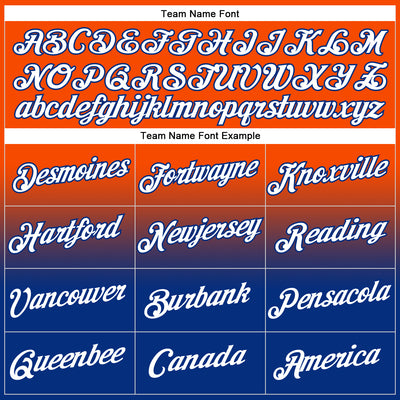 Custom Stitched Orange White-Royal Fade Fashion Sports Pullover Sweatshirt Hoodie