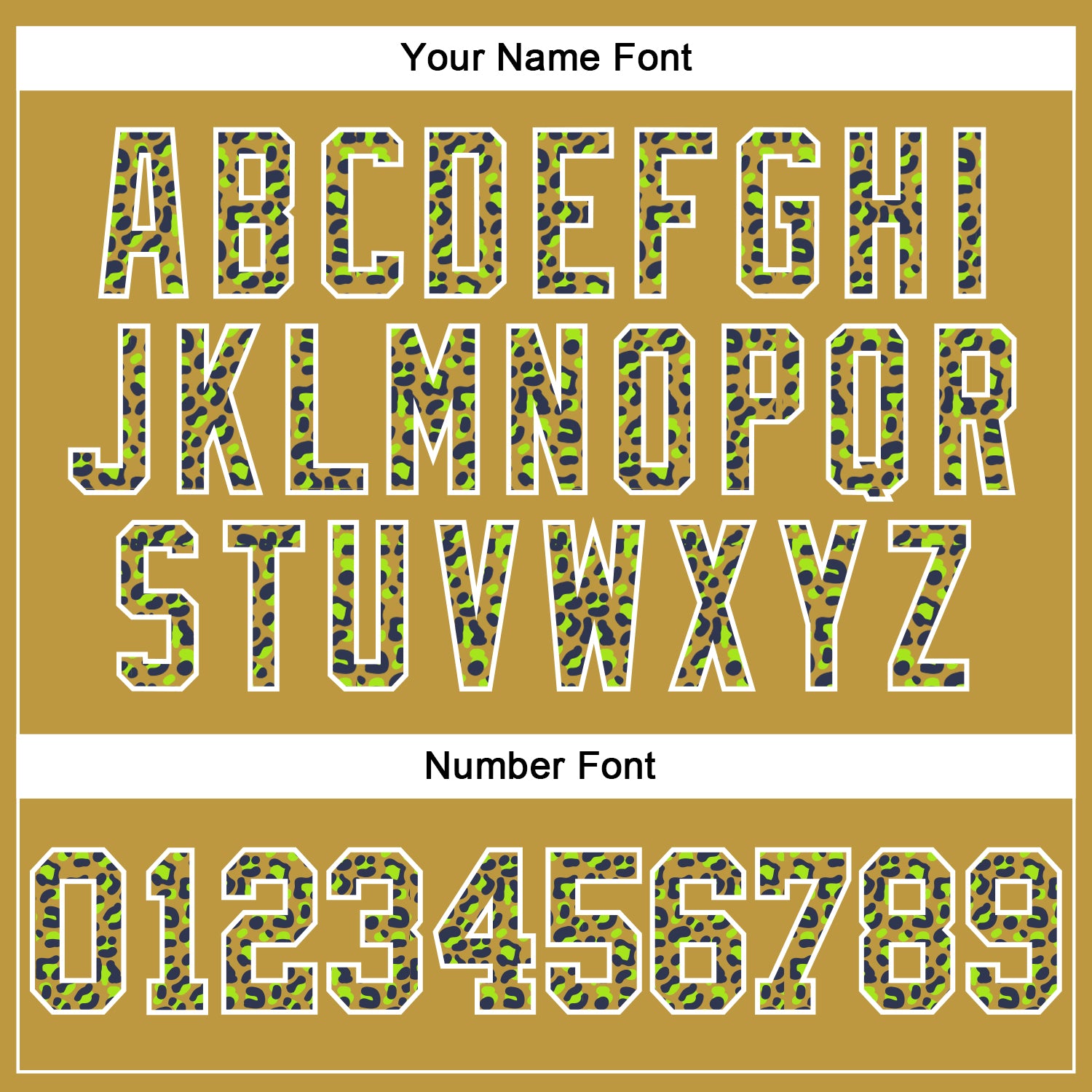 Custom Stitched Old Gold Navy-White Fade Fashion Leopard Print Sports Pullover Sweatshirt Hoodie