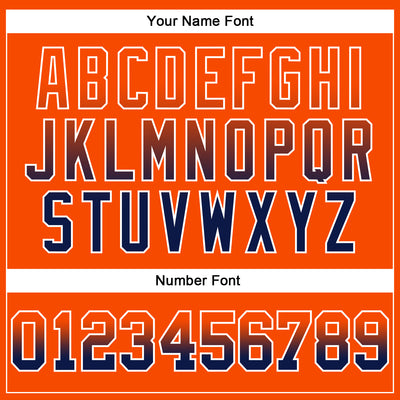 Custom Stitched Orange Navy-White Fade Fashion Arrow Sports Pullover Sweatshirt Hoodie