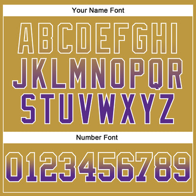 Custom Stitched Old Gold Purple-White Fade Fashion Arrow Sports Pullover Sweatshirt Hoodie