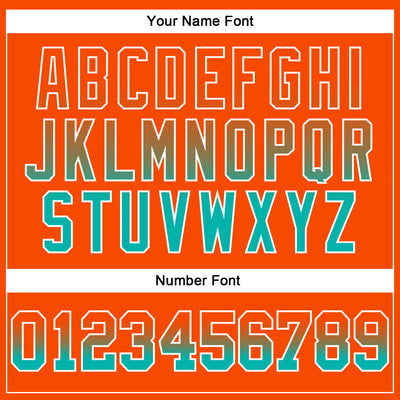 Custom Stitched Orange Aqua-White Fade Fashion Arrow Sports Pullover Sweatshirt Hoodie