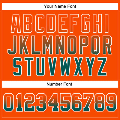 Custom Stitched Orange Midnight Green-White Fade Fashion Arrow Sports Pullover Sweatshirt Hoodie