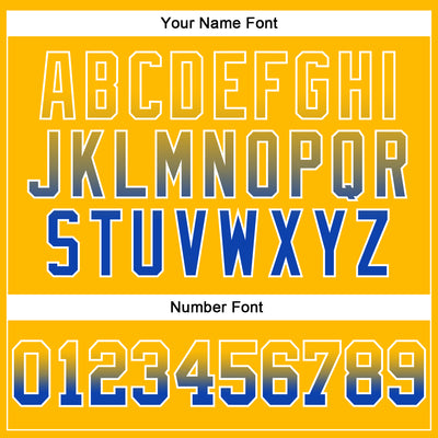 Custom Stitched Gold Thunder Blue-White Fade Fashion Arrow Sports Pullover Sweatshirt Hoodie