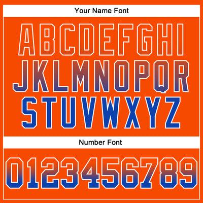 Custom Stitched Orange Thunder Blue-White Fade Fashion Arrow Sports Pullover Sweatshirt Hoodie