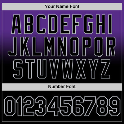 Custom Purple Black-Gray Fade Fashion Performance T-Shirt