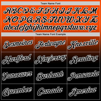 Custom Orange Black-White Fade Fashion Performance T-Shirt
