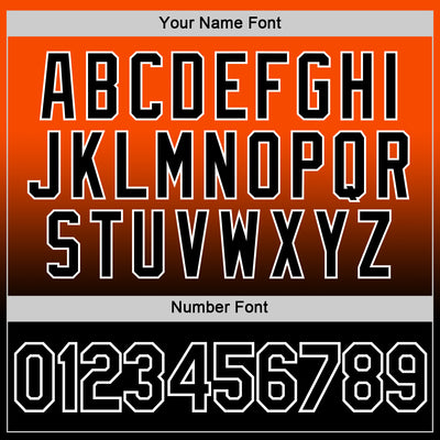 Custom Orange Black-White Fade Fashion Performance T-Shirt