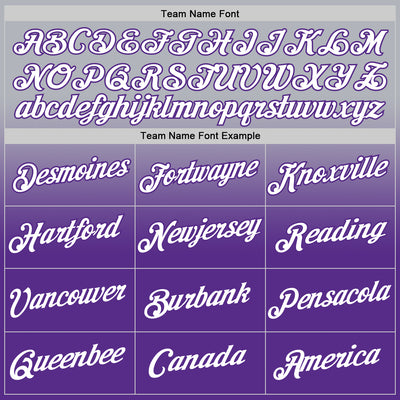 Custom Gray White-Purple Fade Fashion Performance T-Shirt