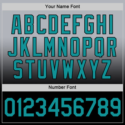 Custom Gray Teal-Black Fade Fashion Performance T-Shirt