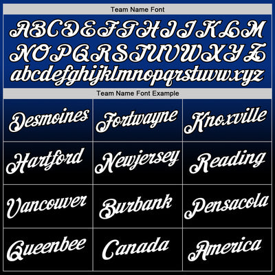 Custom Royal White-Black Fade Fashion Performance T-Shirt