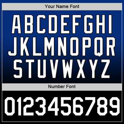 Custom Royal White-Black Fade Fashion Performance T-Shirt