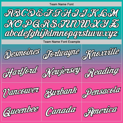 Custom Aqua Pink-Black Fade Fashion Performance T-Shirt