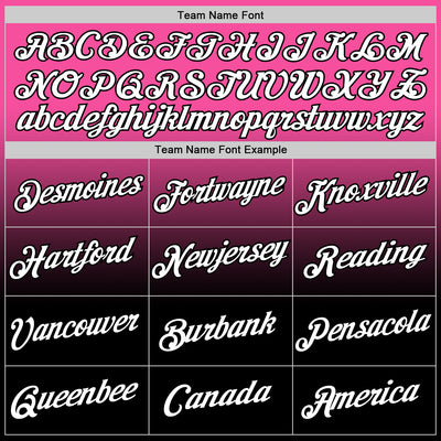 Custom Pink White-Black Fade Fashion Performance T-Shirt