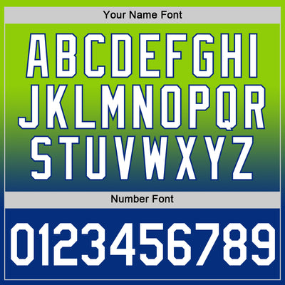 Custom Neon Green White-Royal Fade Fashion Performance T-Shirt