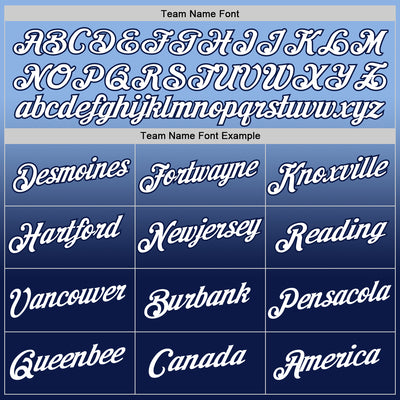 Custom Light Blue White-Navy Fade Fashion Performance T-Shirt