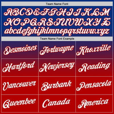 Custom Royal White-Red Fade Fashion Performance T-Shirt