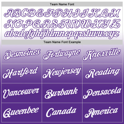 Custom White Purple Fade Fashion Performance T-Shirt