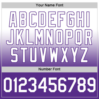 Custom White Purple Fade Fashion Performance T-Shirt