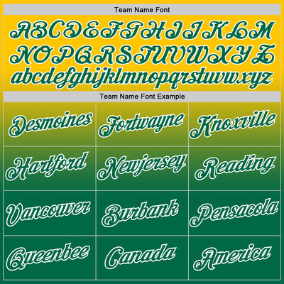 Custom Yellow Kelly Green-White Fade Fashion Performance T-Shirt