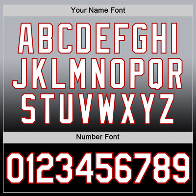 Custom Gray Black-Red Fade Fashion Performance T-Shirt