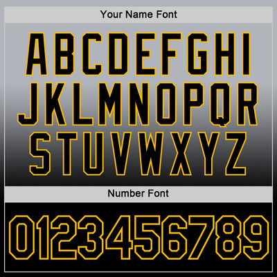 Custom Gray Black-Gold Fade Fashion Performance T-Shirt