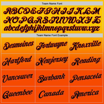 Custom Yellow Black-Orange Fade Fashion Performance T-Shirt