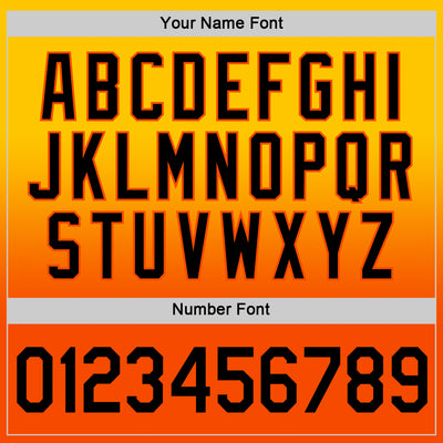 Custom Yellow Black-Orange Fade Fashion Performance T-Shirt