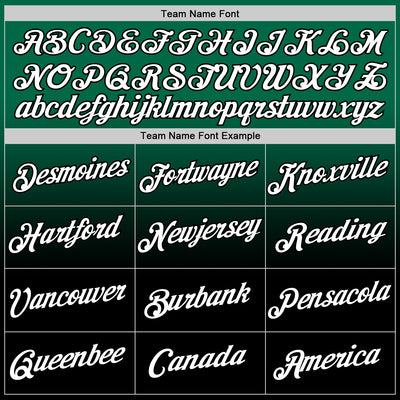 Custom Kelly Green White-Black Fade Fashion Performance T-Shirt